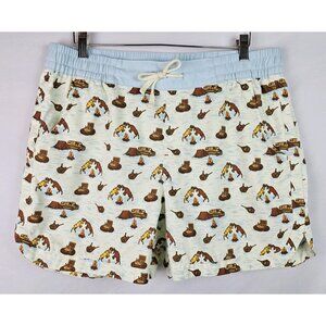 Magellan Men's Swim Trunks Size XL Blue Shiner Camping Fish Gear Swimsuit Shorts